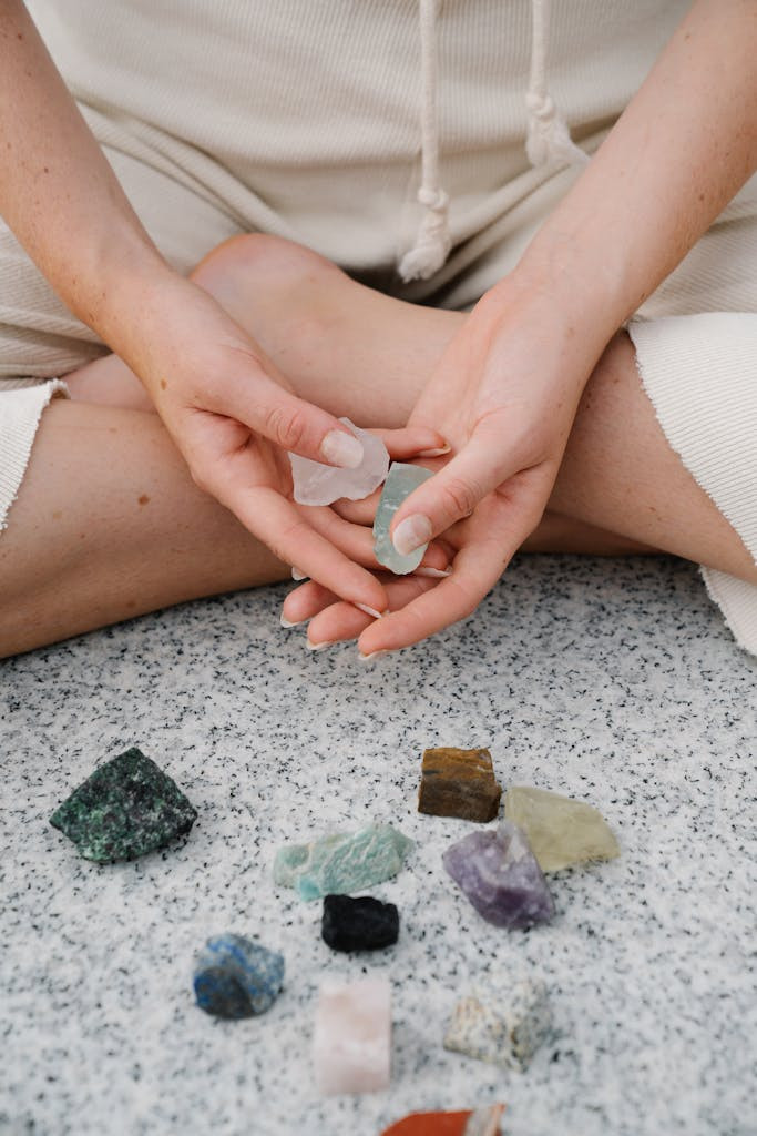 Person Holding Mineral Rocks
